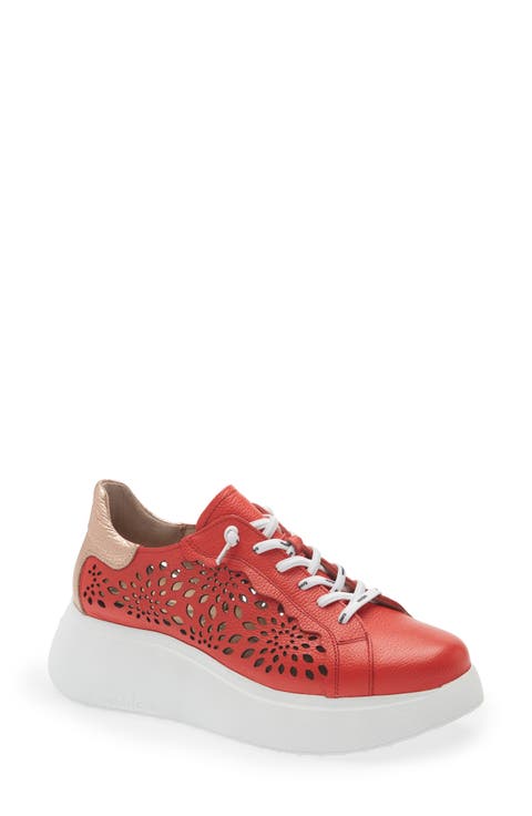 Laser Cutout Platform Sneaker (Women)