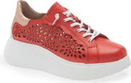Wonders Laser Cutout Platform Sneaker