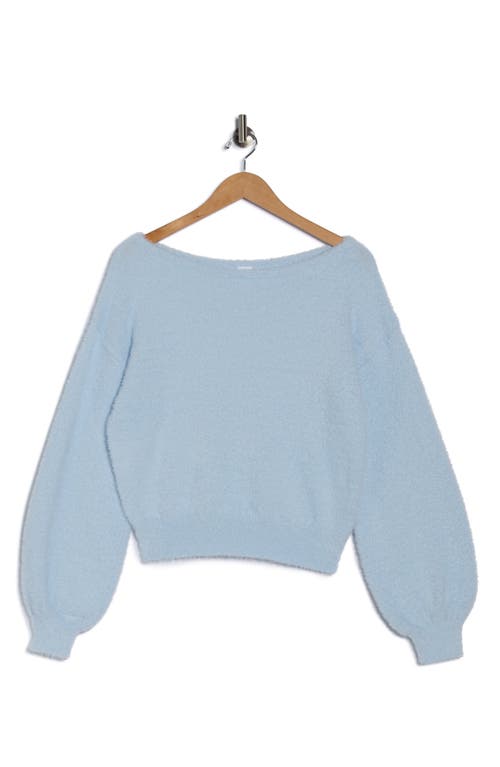 Abound Eyelash Knit Off-the-shoulder Sweater In Blue
