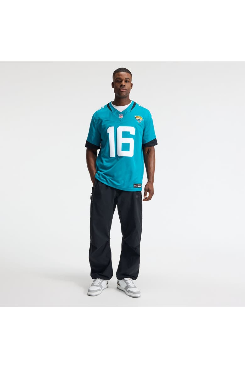 Men's Nike Trevor Lawrence Teal Jacksonville Jaguars Team Vapor F.U.S.E. Stitched Limited Jersey, Alternate, color, Teal