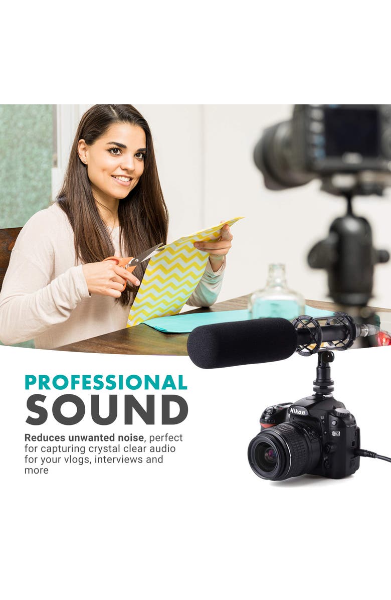 MOVO SMM1 Camera Shoe Shockmount for Shotgun Microphones 19-25mm in Diameter, Alternate, color, Black