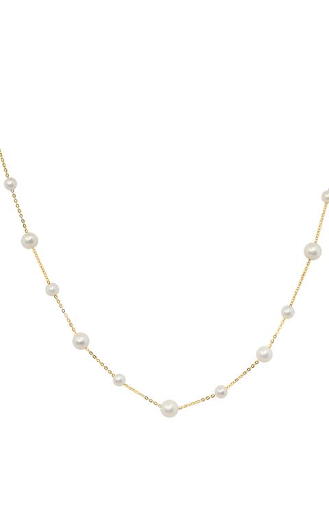 Freshwater Pearl Station Necklace