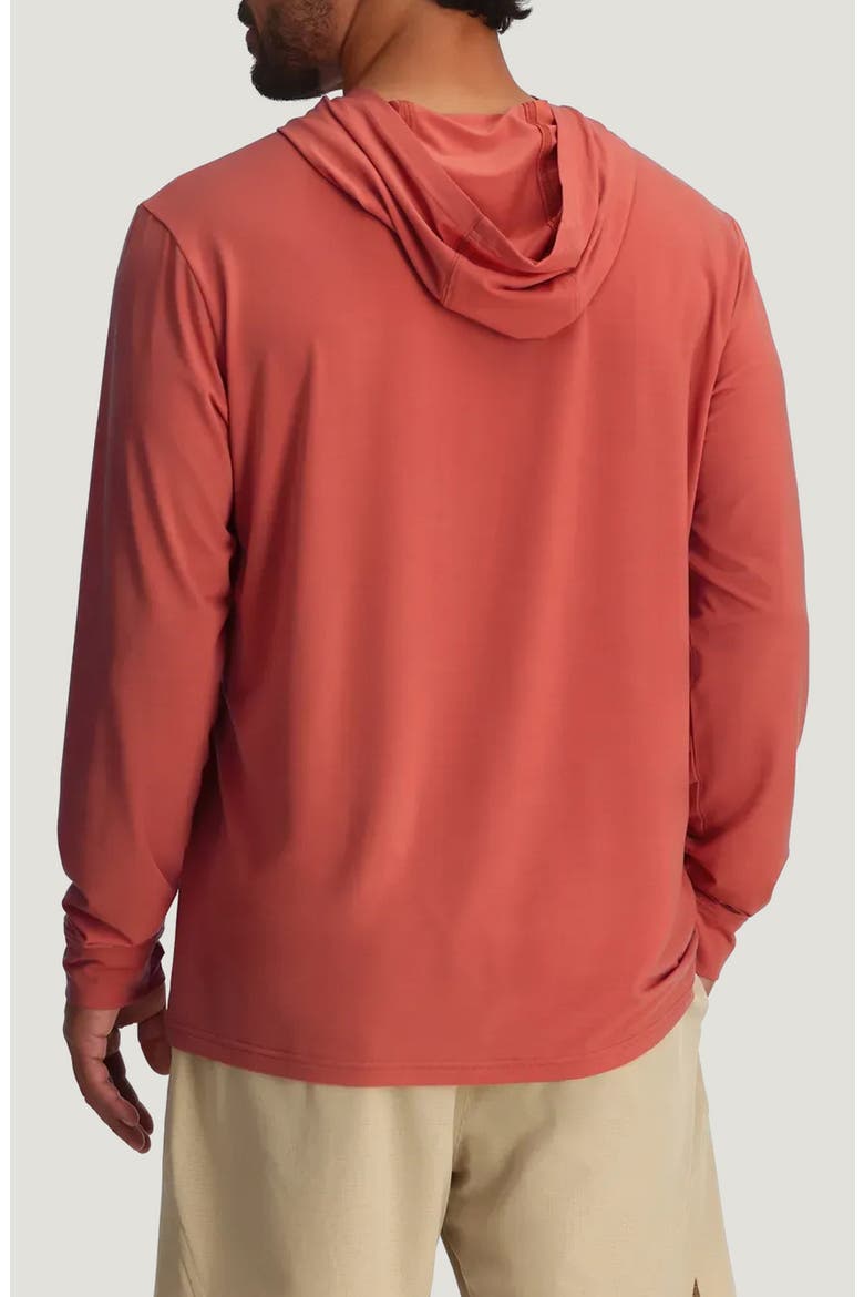 Elevate Lightweight Performance Hoodie, Alternate, color, RED CLAY