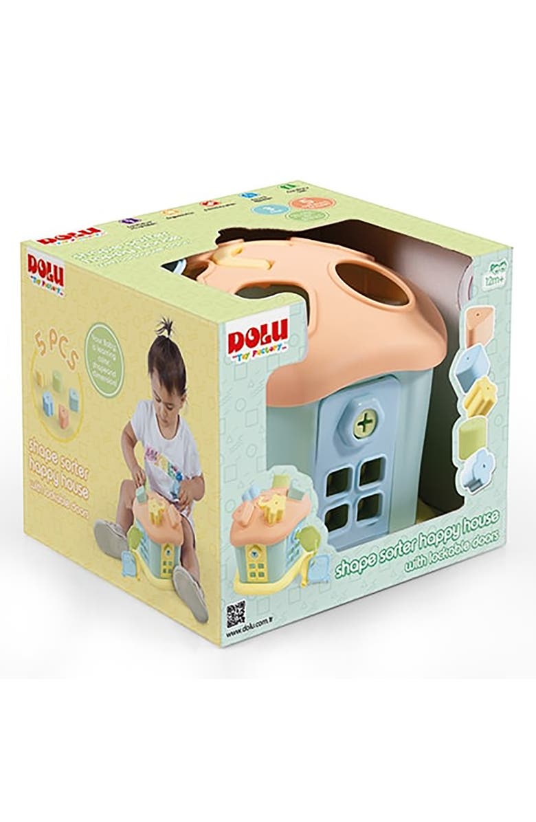 Dolu Shape Sorter, Happy House, 9 Piece Sort & Play Toy, Toddlers & Kids 12mo+, Alternate, color, Multicolored