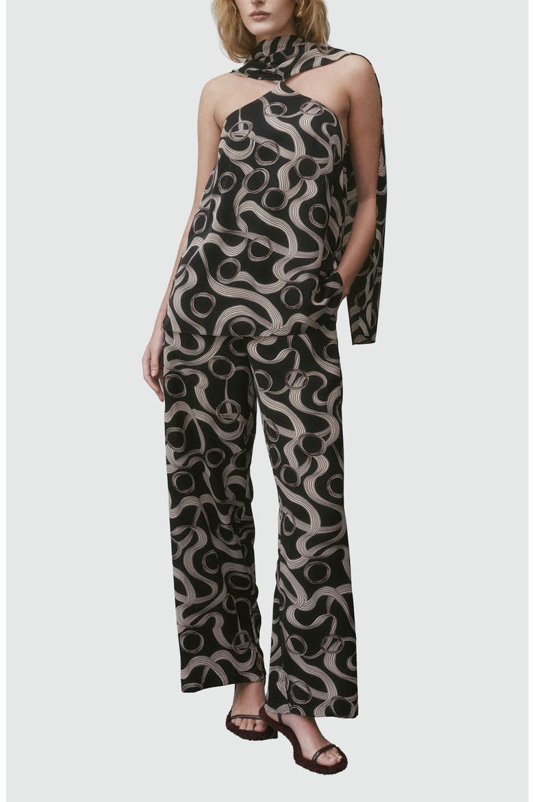 Hayden Wide Leg Pants, Alternate, color, BLACK BEIGE