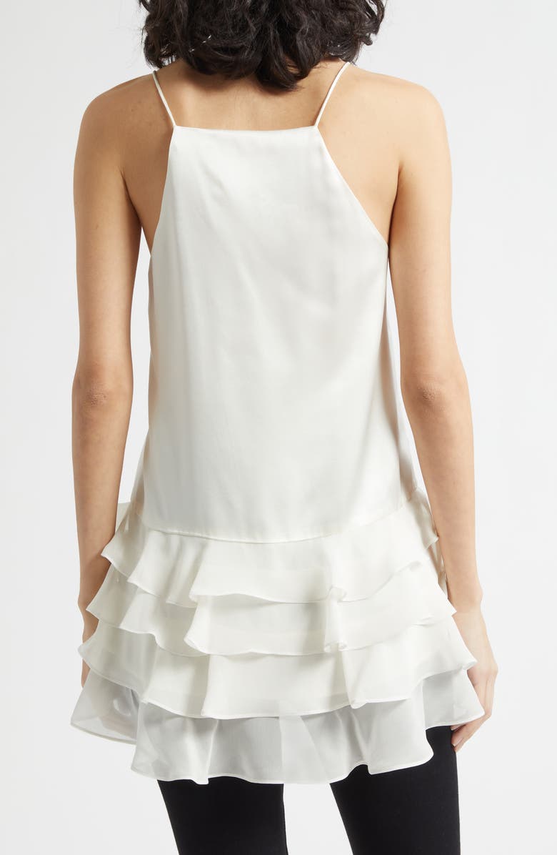 Cinq à Sept Cabrina Silk Ruffle Top, Alternate, color, Ivory