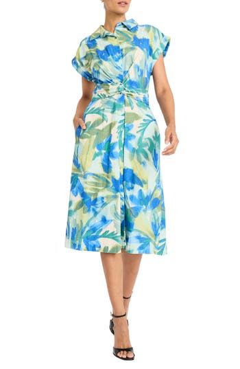 Maggy London Midi Dress In Multi