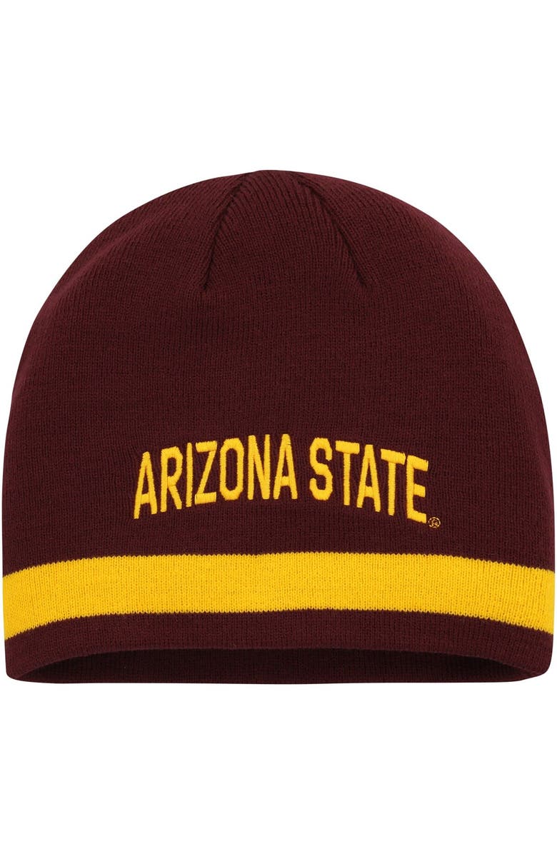 adidas Men's adidas Maroon Arizona State Sun Devils Wordmark Beanie, Main, color, 