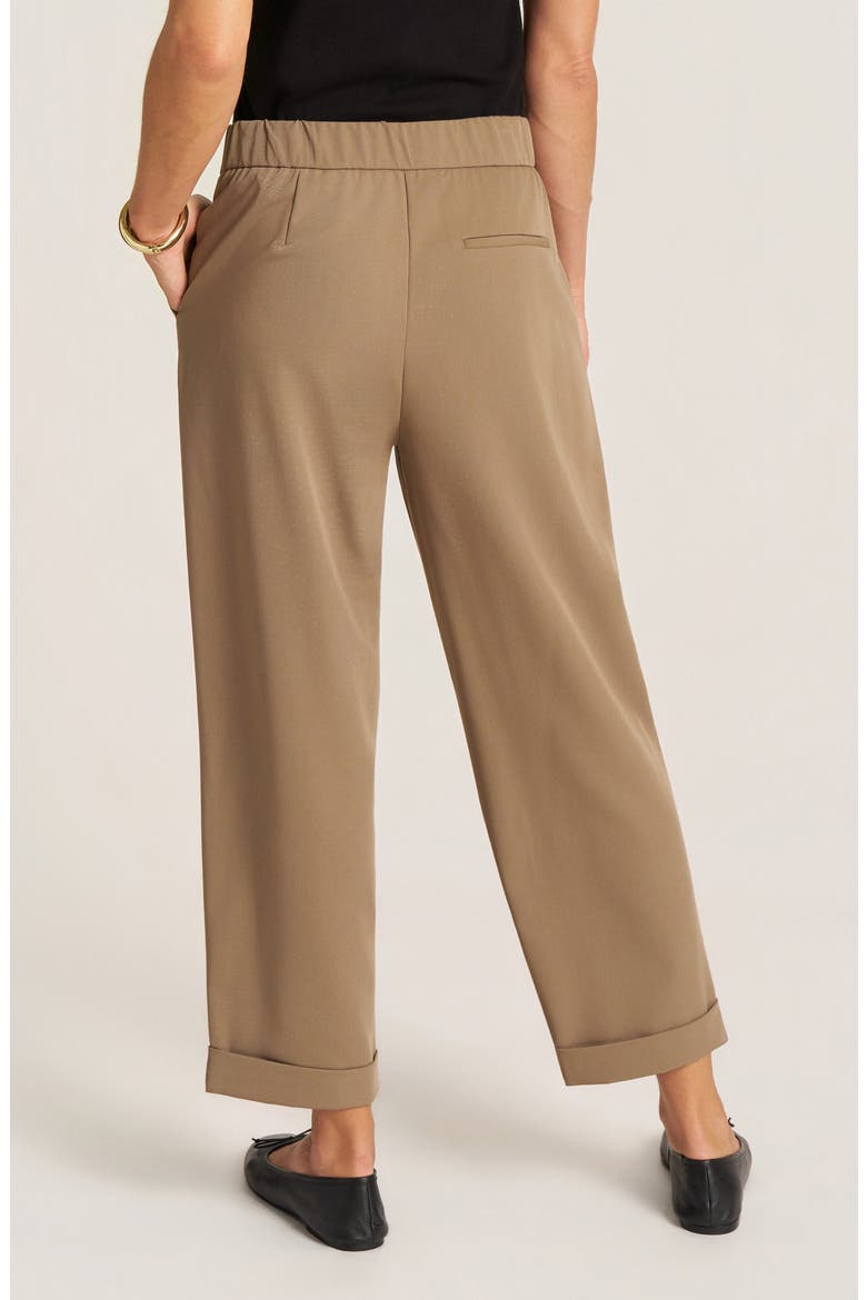 Fox Cuffed Pleated Trousers, Alternate, color, TOAST