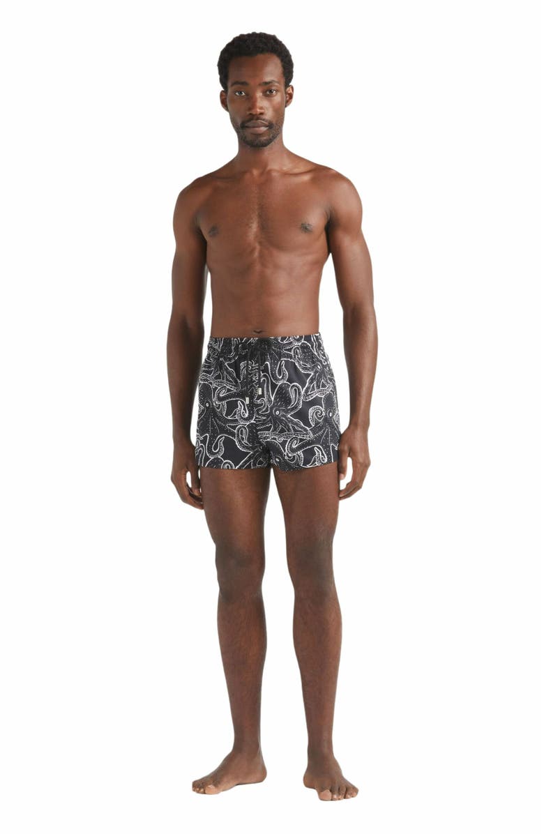Vilebrequin Men's Poulpes Short Swim Shorts, Main, color, Noir