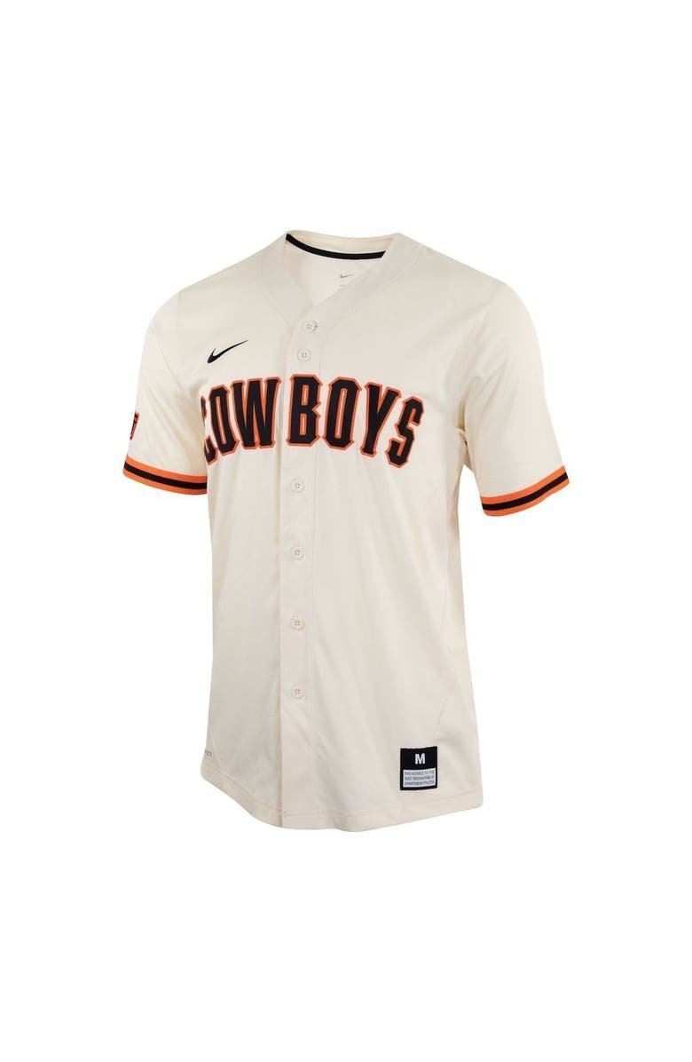 Nike Men's Nike Cream Oklahoma State Cowboys Replica Baseball Jersey, Alternate, color, Natural