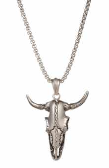 Men's Bull Head Pendant Necklace