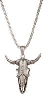 EYE CANDY LOS ANGELES Men's Bull Head Pendant Necklace