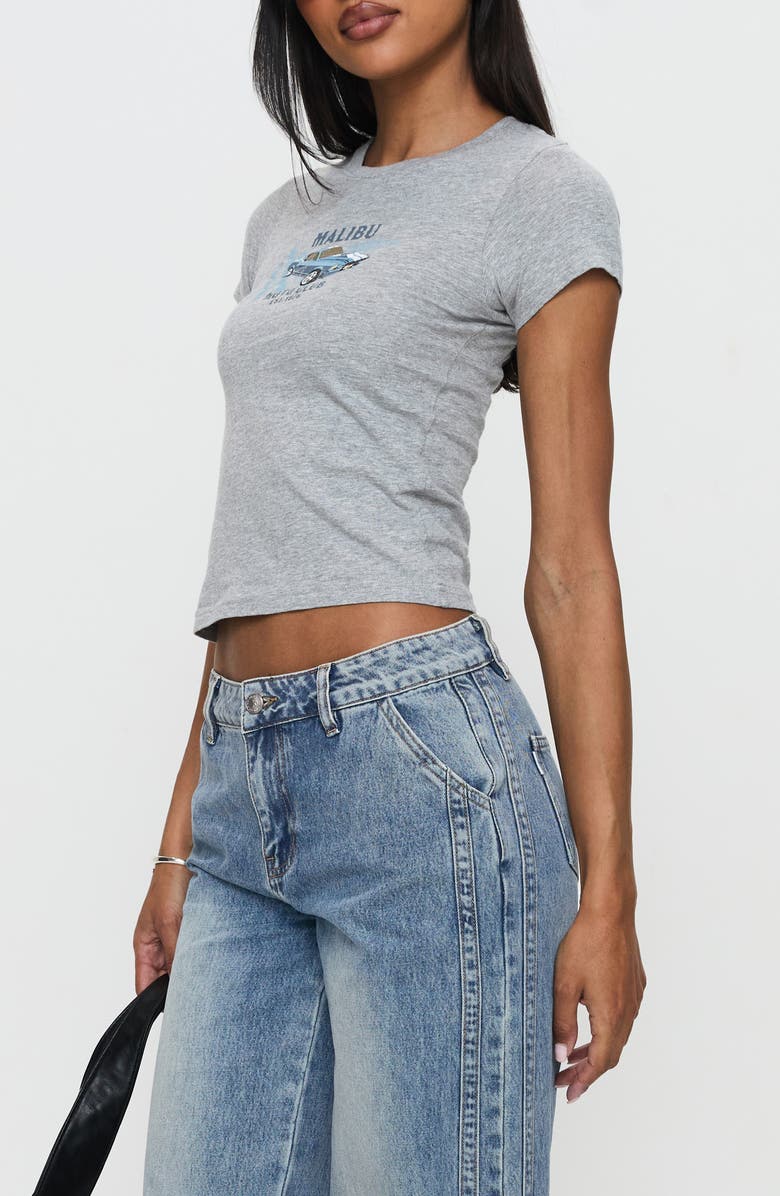 Princess Polly Malibu Moto Club Crop Graphic T-Shirt, Alternate, color, 