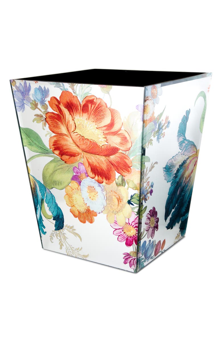 MACKENZIE CHILDS Flower Market Waste Bin, Main, color, Multi
