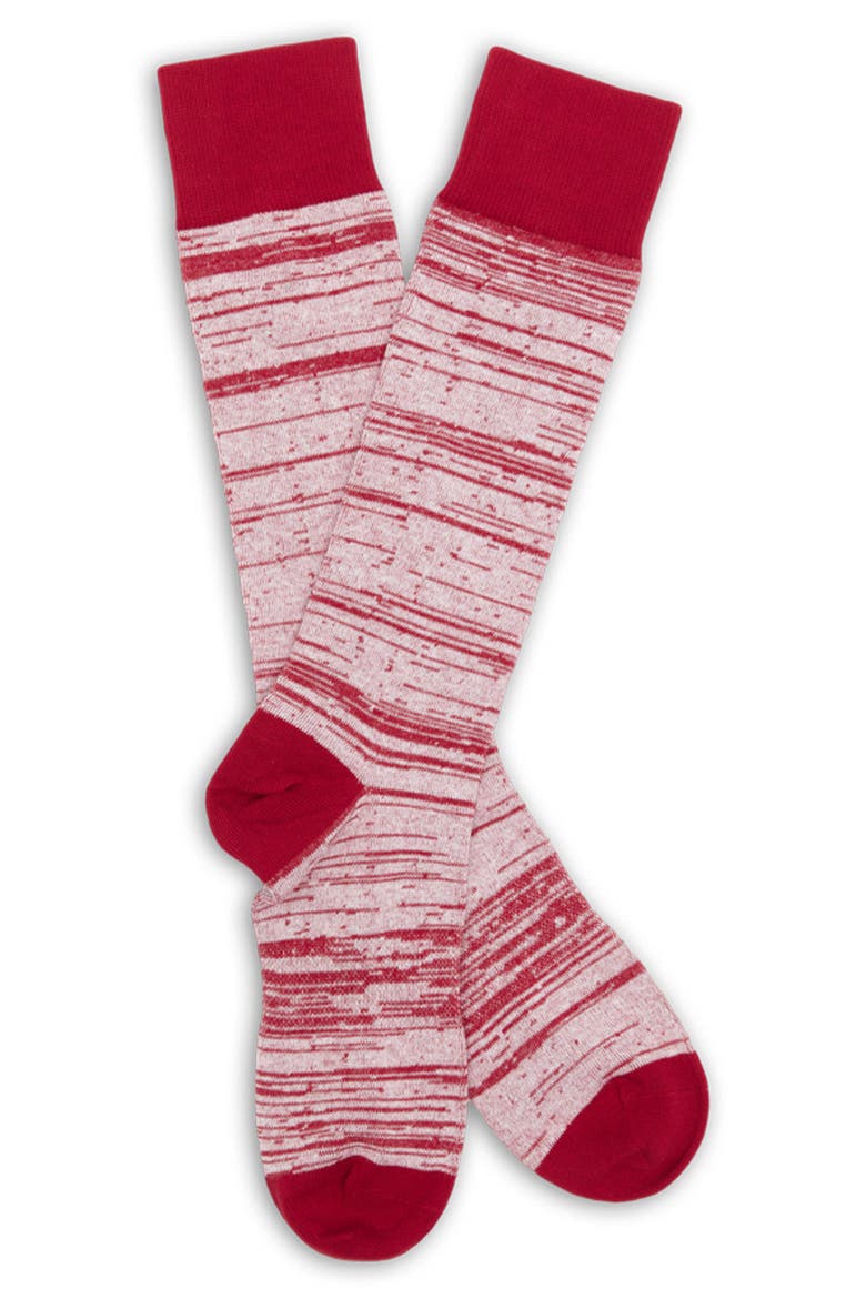 Cardinal Marl Mid-Calf Premium Novelty Dress Socks, Alternate, color, CARDINAL