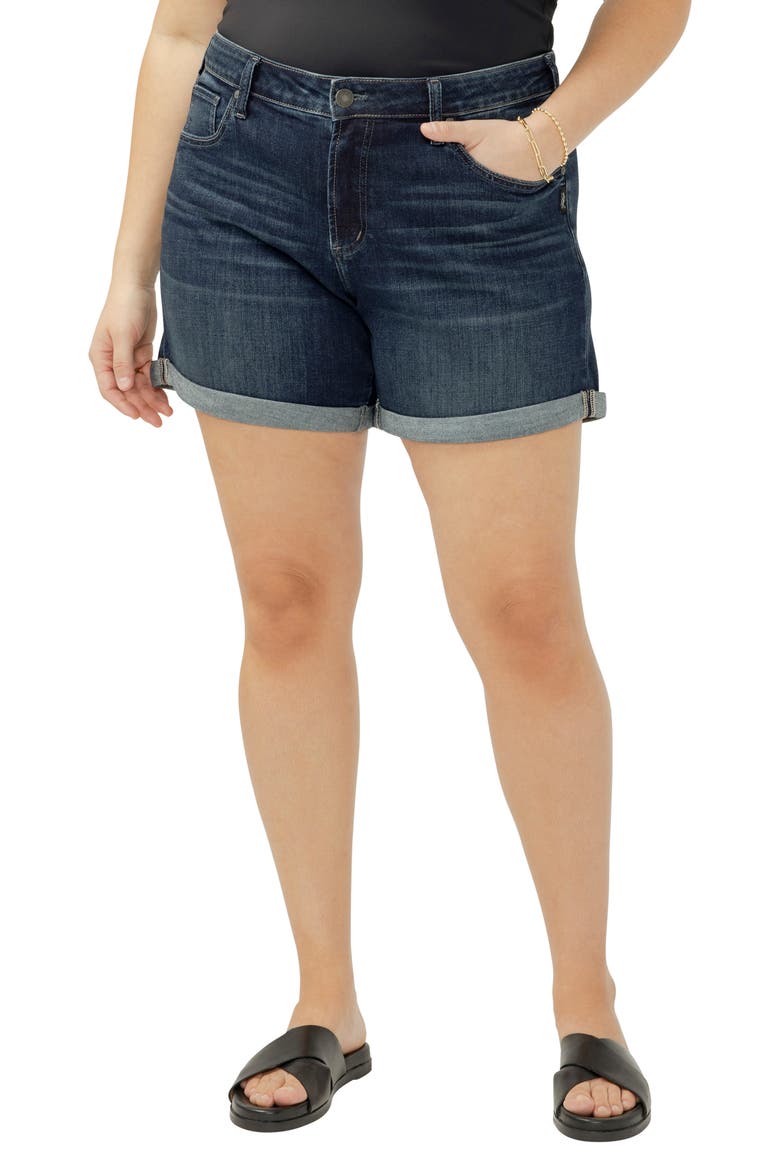 Mid Rise Denim Boyfriend Shorts, Main, color, BONITA