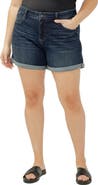 Silver Jeans Co. Mid Rise Denim Boyfriend Shorts