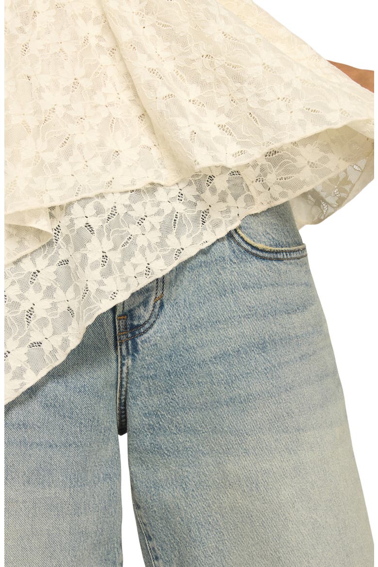 Flutter Sleeve Lace Top, Alternate, color, TOFU