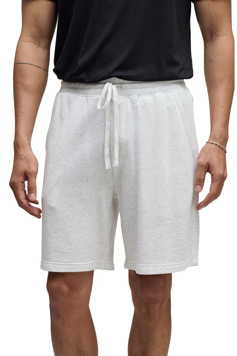 French Terry Shorts, Alternate, color, HEATHER WHITE