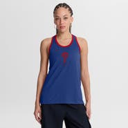 Nike Women's Nike Royal Philadelphia Phillies Tri-Blend Dri-FIT Racerback Tank Top