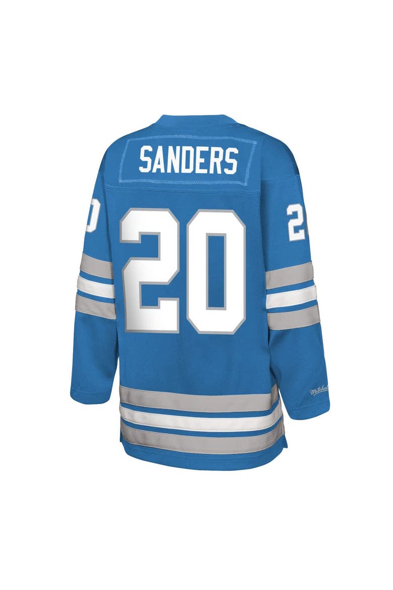 Youth Mitchell & Ness Barry Sanders Blue Detroit Lions Hockey Fashion Jersey, Alternate, color, Blue