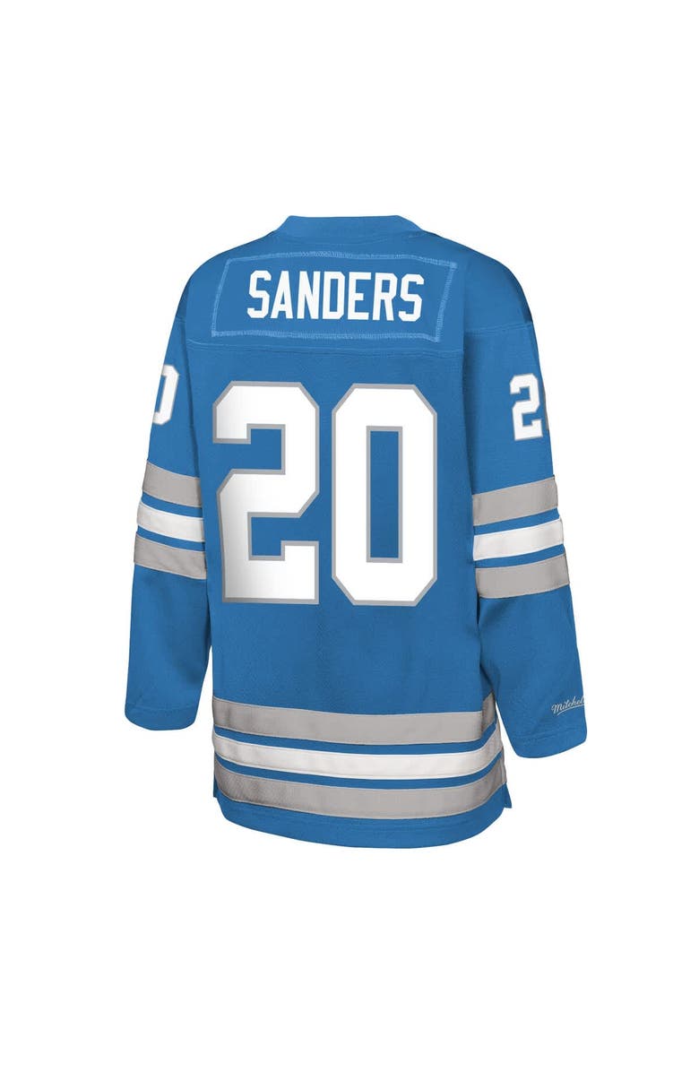 Mitchell & Ness Youth Mitchell & Ness Barry Sanders Blue Detroit Lions Hockey Fashion Jersey, Alternate, color, Blue