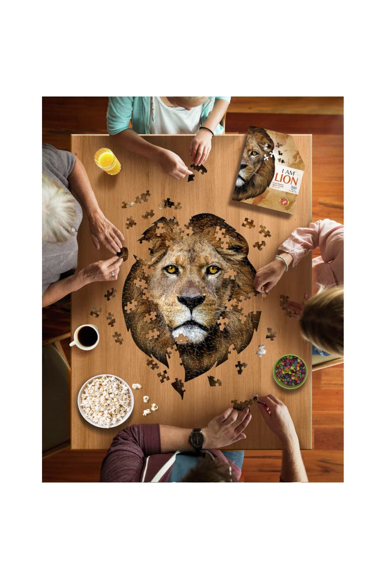 I Am Lion 300 Pieces Animal Shaped Jigsaw Puzzle, Alternate, color, Multicolored