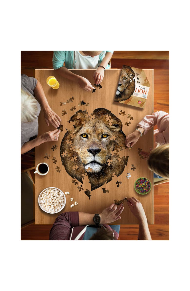 Madd Capp I Am Lion 300 Pieces Animal Shaped Jigsaw Puzzle, Alternate, color, Multicolored