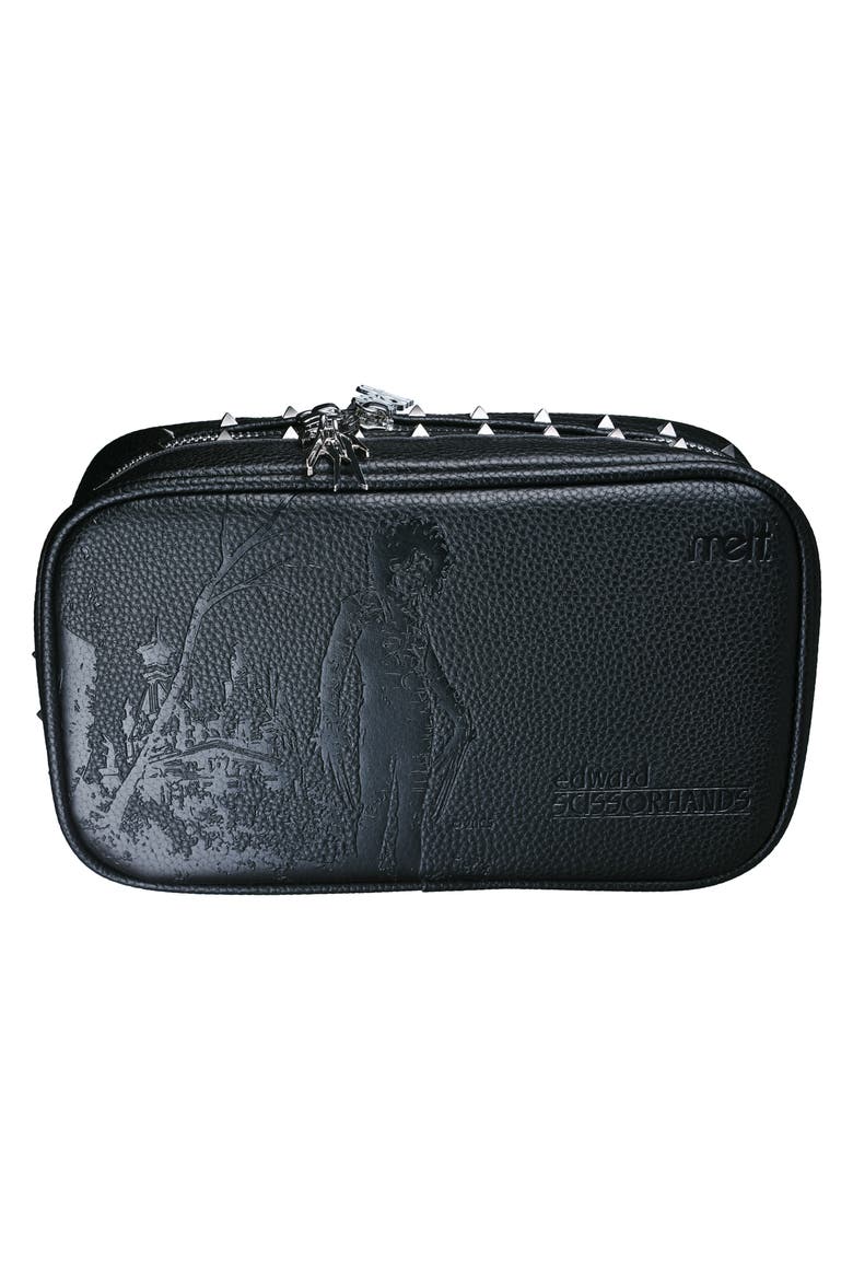 x 'Edward Scissorhands' Hold Me Makeup Bag, Alternate, color, BLACK