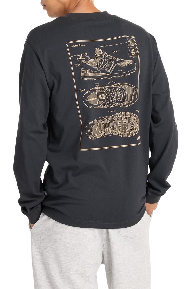 New Balance Athletics 574 Sketch Crewneck Sweatshirt, Alternate, color,