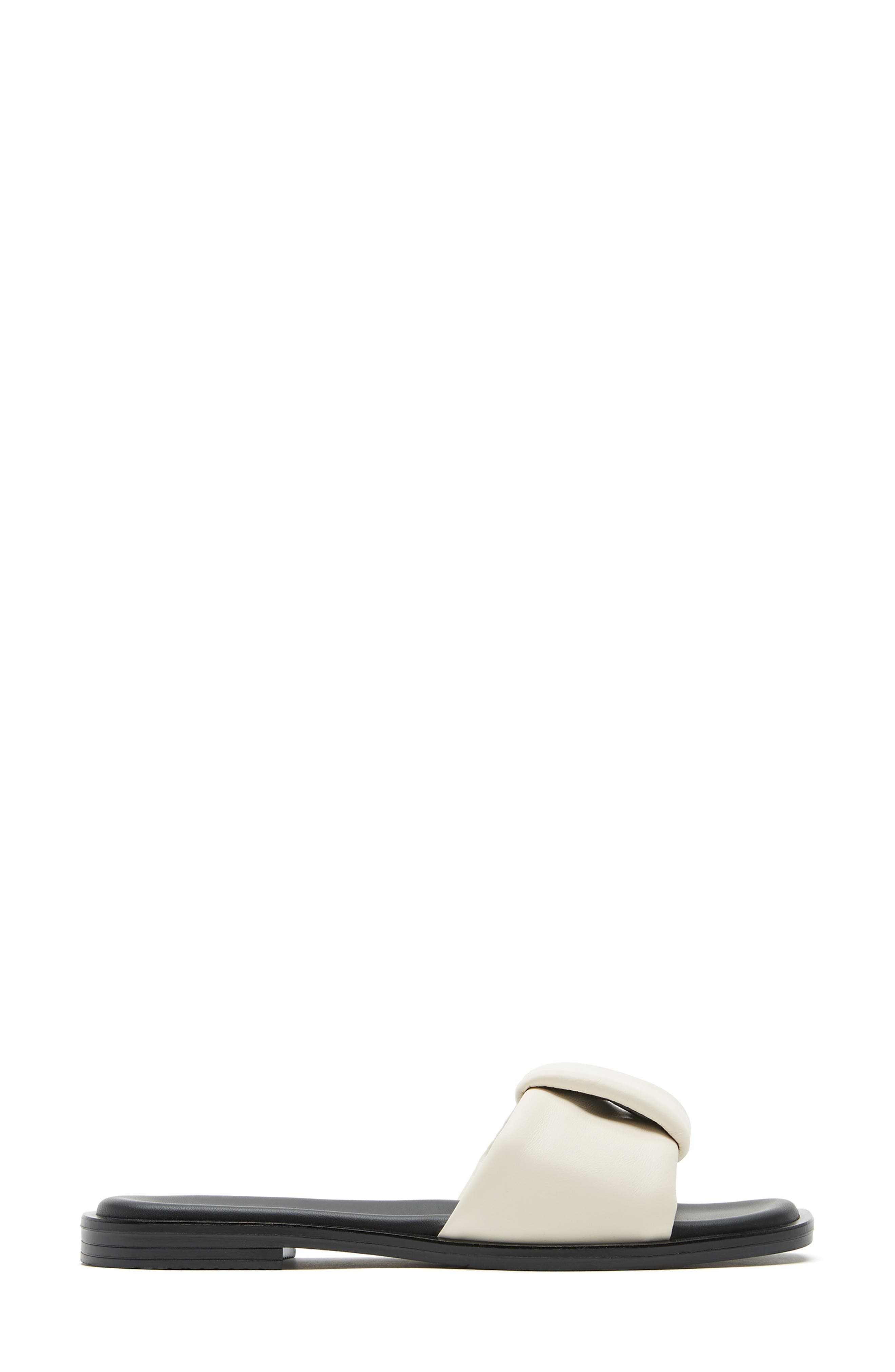 Farrah Slide Sandal, Alternate, color, MILK LEATHER