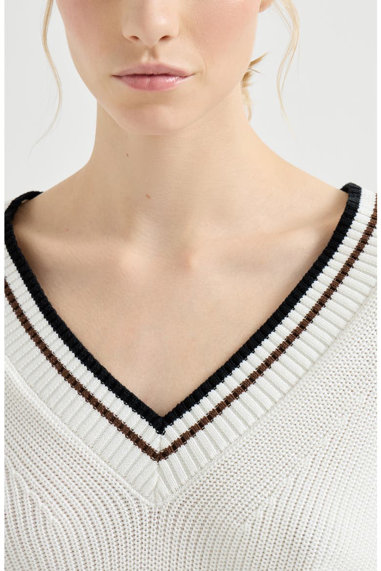 Cotton sweater, Alternate, color, White