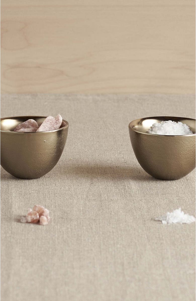 The Collective Home Stinson Antique Brass Pinch Bowls - Set of 2, Main, color, Gold