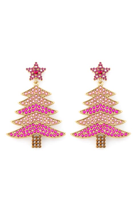 Christmas Tree Drop Earrings