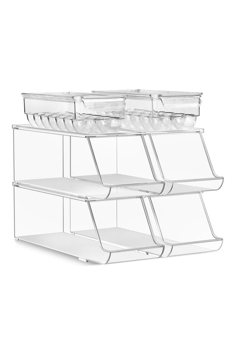 6-Piece Can & Egg Bins, Main, color, CLEAR