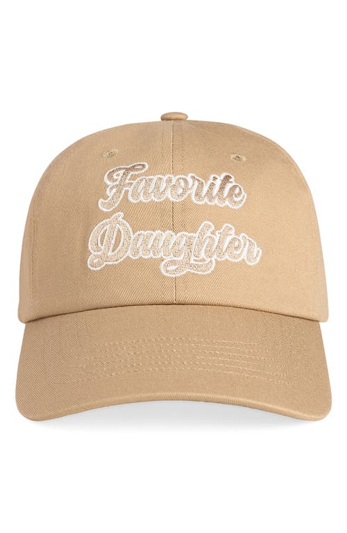 Favorite Daughter The Script Logo Baseball Cap in Warm Sand at Nordstrom