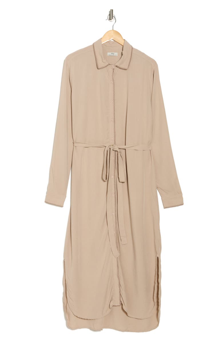 Maaji Summer Sand Long Sleeve Cover-Up Shirtdress, Alternate, color, 
