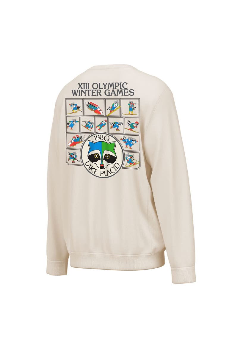 Men's Outerstuff  Cream Lake Placid 1980 Winter Olympics Events Sweatshirt, Alternate, color, Cream