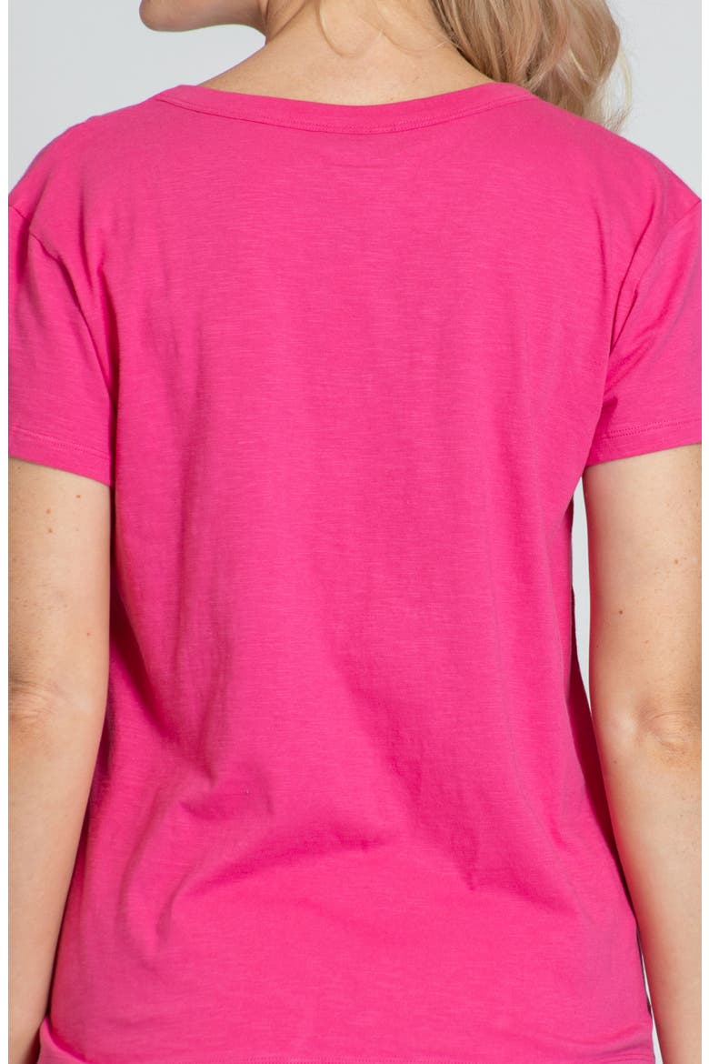 V-Neck High-Low T-Shirt, Alternate, color, PINK