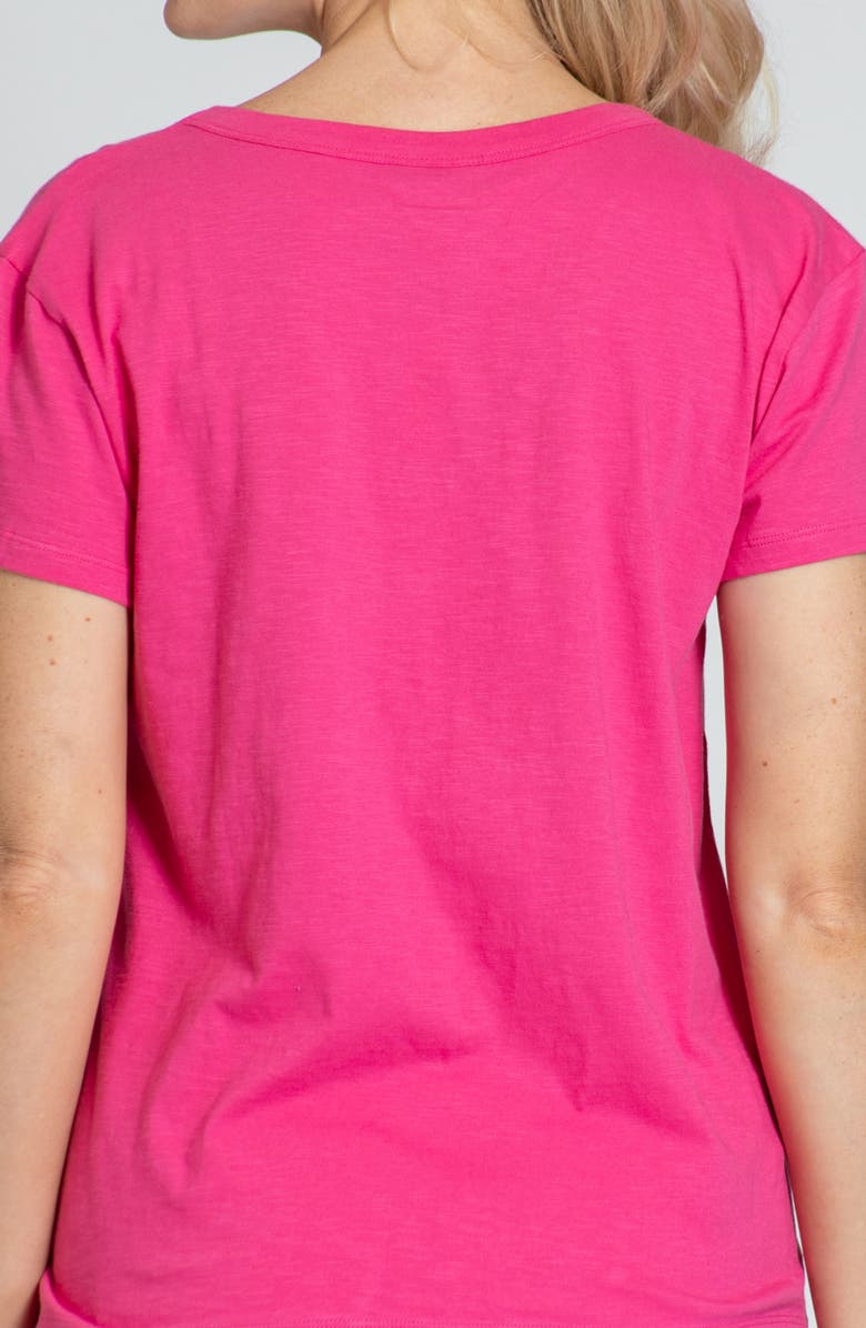 APNY V-Neck High-Low T-Shirt, Alternate, color, Pink