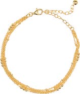 Monica Vinader 18K Yellow Gold Vermeil Layered Chain Bracelet