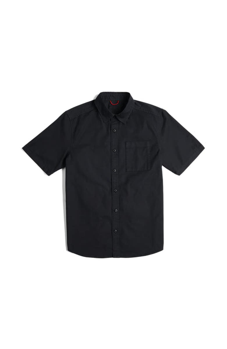 Topo Designs Men's Short Sleeve Desert Shirt, Main, color, Black