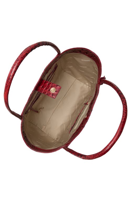 Brahmin Bailee Leather Tote In Red