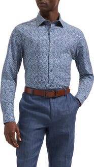Bugatchi James OoohCotton® Daisy Print Button-Up Shirt