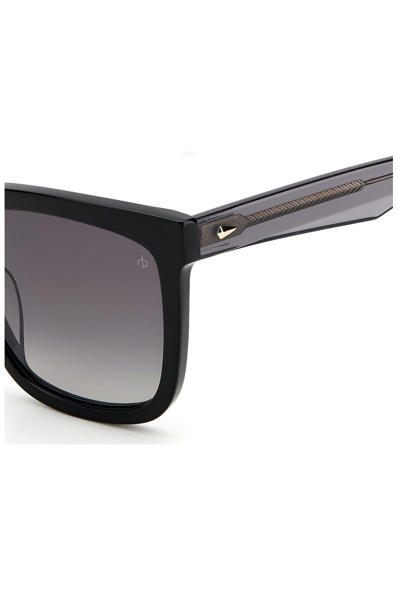 56mm Square Sunglasses, Alternate, color, BLACK2