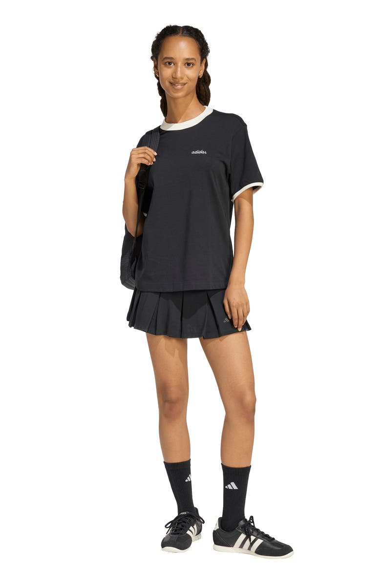 adidas Seasonal Essentials Colorpop Skirt, Alternate, color, Black/ Off White/