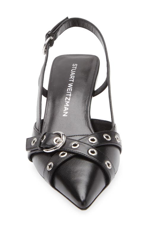 Stuart Weitzman Supermoto Kitten Heel Slingback Pump