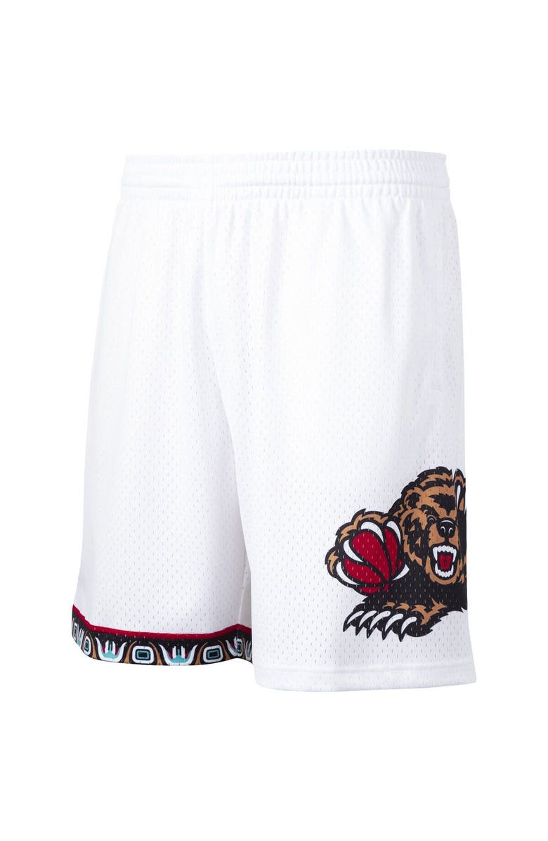 Mitchell & Ness Men's Mitchell & Ness White Vancouver Grizzlies Hardwood Classics 1998/99 Swingman Shorts, Alternate, color,