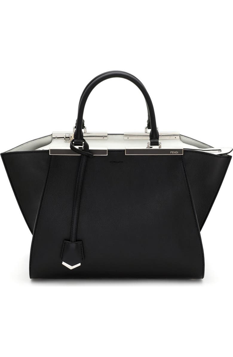 Fendi '3Jours' Leather Shopper, Alternate, color,